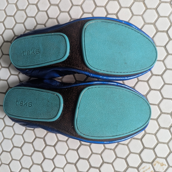 tieks sapphire patent ballet flats size 9 - Picture 4 of 4